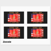 USMC-Sticker Rechthoekige Sticker (Vel)