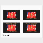 USMC-Sticker Rechthoekige Sticker (Vel)