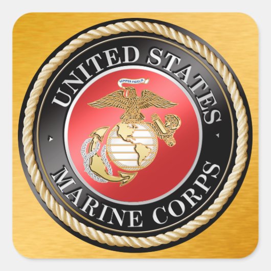 USMC-Sticker Vierkante Sticker (Voorkant)