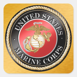 USMC-Sticker Vierkante Sticker