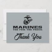 USMC "The Few, The Proud" stapelde zwarte Logo Bedankkaart (Voorkant)