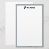 USMC "The Few, The Proud" stapelde zwarte Logo Briefpapier (Voorkant / Achterkant)