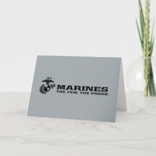 USMC "The Few, The Proud" stapelde zwarte Logo Notitiekaartje