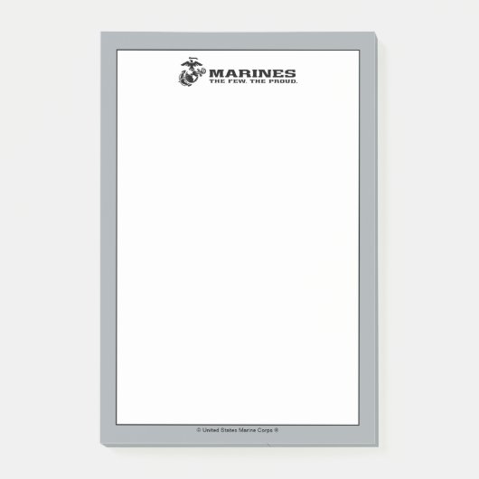 USMC "The Few, The Proud" stapelde zwarte Logo Post-it® Notes (Voorkant)