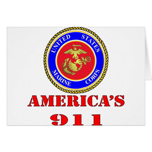 USMC United States Marine Corps America’s 911 (Devant horizontal)