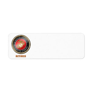 USMC Veteran Return-adreslabels Etiket