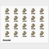 USMC VIERKANTE STICKER (Vel)