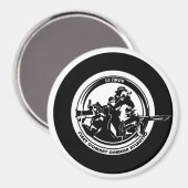 USN COMBAT CAMERA Large, 3-inch Circh Magnet Magneet (Voorkant / Achterkant)