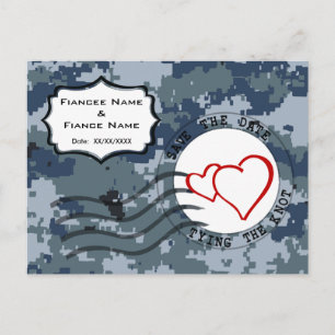 USN Marine Save the Date en Hartjes Aankondigingskaart