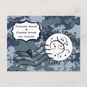 USN Marine Save the Date en Hartjes Aankondigingskaart