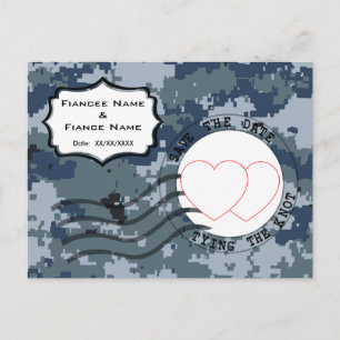 USN Marine Save the Date en Hartjes Aankondigingskaart