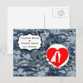 USN Navy Save the Date & Koppel Aankondigingskaart (Voorkant / Achterkant)