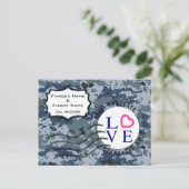 USN Navy Save the Date & Liefde Aankondigingskaart (Staand voorkant)