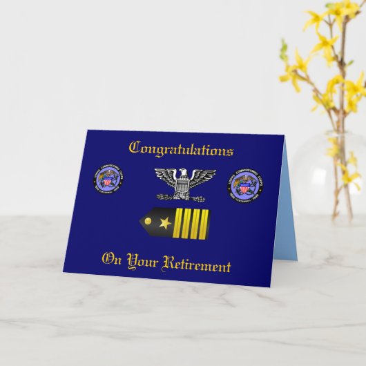 USPHS Commission Corps Capitale Carte de retraite (Fleur jaune)