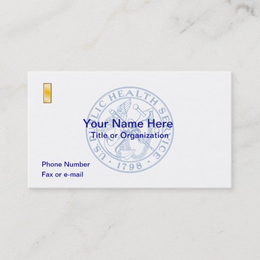 USPHS Ensign Carte de visite (Devant)