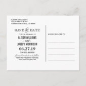 (USPS) Rustieke Bloemen Kraft Bruiloft Save the Da Aankondigingskaart (Achterkant)