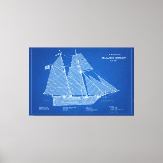 USRC Alexander Hamilton - ABD Canvas Afdruk (Voorkant)