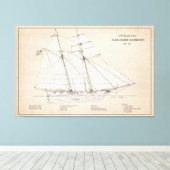 USRC Alexander Hamilton - SBD Canvas Afdruk (Insitu (Houten vloer))
