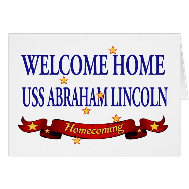 USS Abraham Lincoln à la maison bienvenu (Devant horizontal)