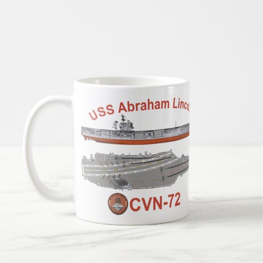 USS Abraham Lincoln CVN-72 Koffiemok (Links)