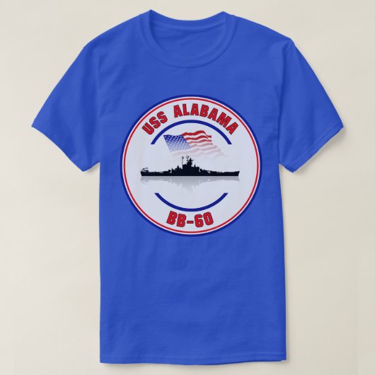 USS Alabama BB60 TShirt (Design devant)