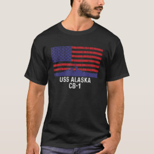 USS Alaska CB 1 Zeeslag Amerikaanse Vlag T-shirt