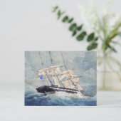 USS Albany Painting Briefkaart (Staand voorkant)