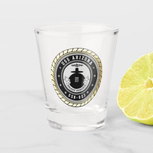 USS Arizona (SSN-803) Shot Glas (Voorkant)