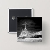 USS Atlanta Vierkante Button 5,1 Cm (Voorkant /achterkant)