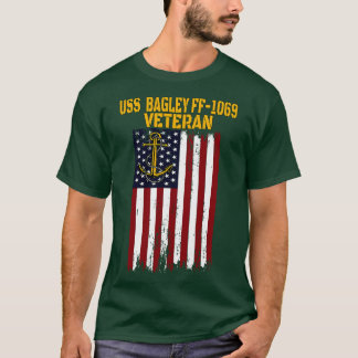 USS Bagley FF1069 Fregat Veterans Dag Vaders Dag T-shirt