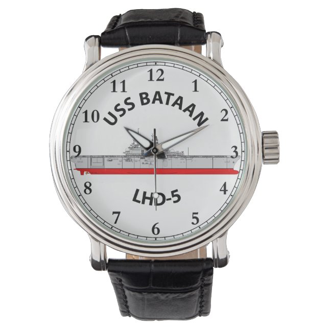 USS BATAAN - LHD-5 - WASP KLASSE AMPHIBIOUS ASSAUL HORLOGE (Voorkant)
