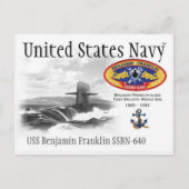 USS BENJAMIN FRANKLIN SSBN-640 SUB. - Carte postal (Devant)