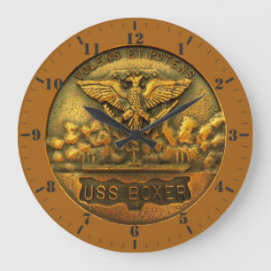 USS Boxer plaque - volens et potens Grote Klok