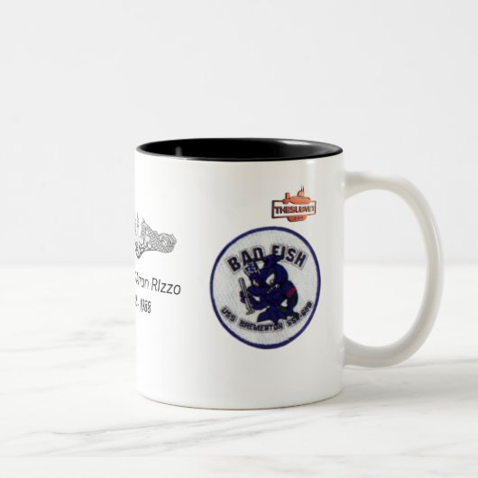 USS Bremerton (SSN-698) Bad Fish Mug with Patches (Droit)