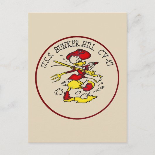 USS Bunker Hill Briefkaart (Voorkant)