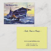 USS Bunker Hill  Visitekaartje (Voorkant / Achterkant)