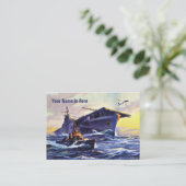 USS Bunker Hill  Visitekaartje (Staand voorkant)