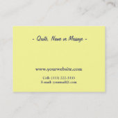 USS Bunker Hill  Visitekaartje (Achterkant)