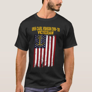 USS Carl Vinson CVN-70 Vliegtuig Carrier Veteran's T-shirt