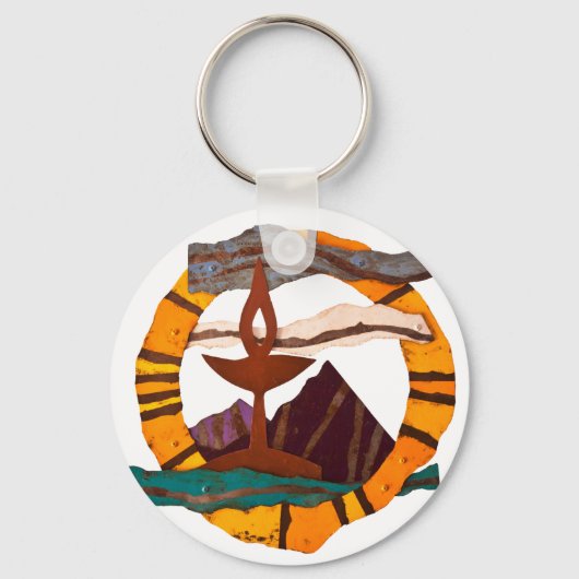 USS chalice, Unitarian Universalist, UU, chalice, Sleutelhanger (Voorkant)