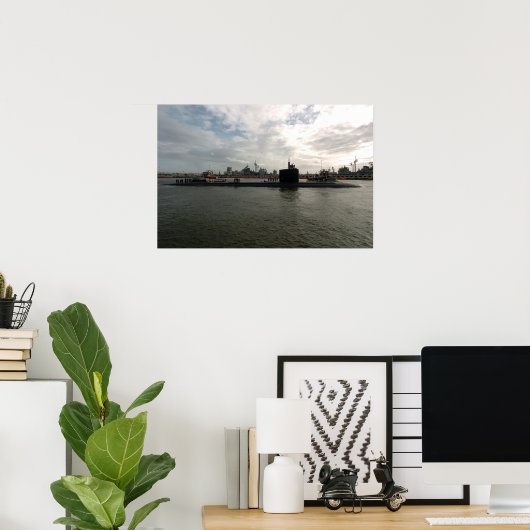 USS Charlotte (SSN 766) Poster (Thuiskantoor)