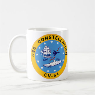 USS Constellation CV-64 Vliegtuig Carrier Insignia Koffiemok