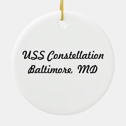 USS Constellation Ornament (Achterkant)