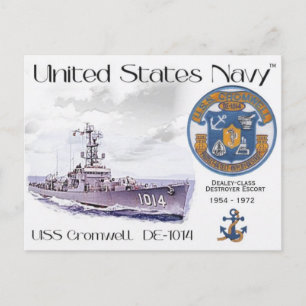 USS CROMWELL DE-1014 VERGEZELDINGSVERNIETIGER - AN BRIEFKAART