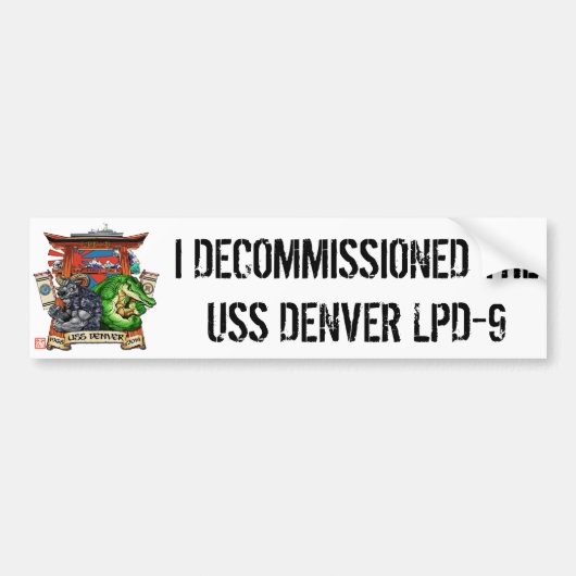 USS Denver LPD-9 Decommissioning Sticker (Voorkant)