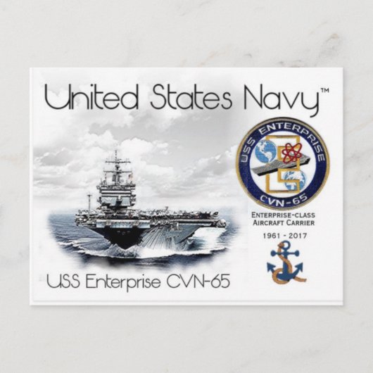 USS ENTERPRISE CVN-65 - BRIEFKAART (Voorkant)