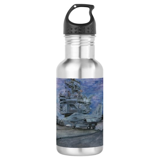 USS ENTERPRISE CVN-65 Flight Deck Waterfles (Voorkant)