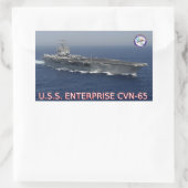 USS Enterprise CVN-65-Sticker Rechthoekige Sticker (Tas)