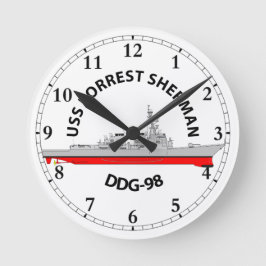 USS FORREST SHERMAN - DDG-98 - ARLEIGH BURKE RONDE KLOK