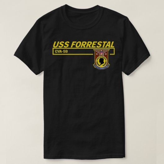 USS Forrestal CVA59 T-shirt (Design voorkant)